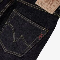 21oz Selvedge Denim "1955" Straight Cut Jeans - Indigo -Denim Clothing-Iron Heart International 1955s 4