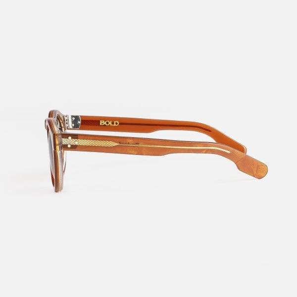 BOLD London Eyewear Brushfield - Light Brown Metallic Gold 6 BOLD London Eyewear Brushfield - Light Brown Metallic Gold - Image 4