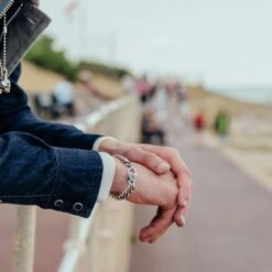 GOOD ART HLYWD Curb Chain Bracelet Size C - Sterling Silver -Denim Clothing-Iron Heart International BS CURBC 5