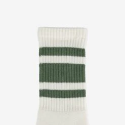 Decka 80s Skater Socks - Short Length - Olive Green