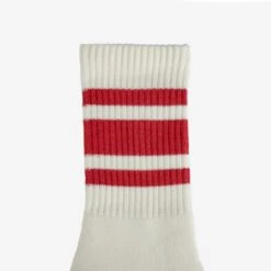Decka 80s Skater Socks - Short Length - Red