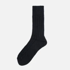 Decka Cased Heavyweight Plain Socks - Black