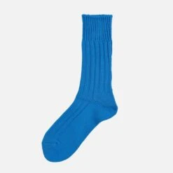 Decka Cased Heavyweight Plain Socks - Blue