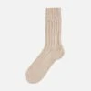 Decka Cased Heavyweight Plain Socks - Ecru 1 Decka Cased Heavyweight Plain Socks - Ecru -Denim Clothing-Iron Heart International DEC CAS ECR