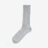 Decka Cased Heavyweight Plain Socks - Feather Gray -Denim Clothing-Iron Heart International DEC CAS GRY