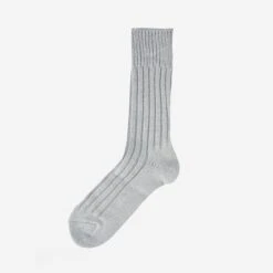 Decka Cased Heavyweight Plain Socks - Feather Gray