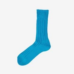 Decka Cased Heavyweight Plain Socks - Neon Blue