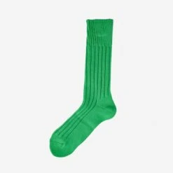 Decka Cased Heavyweight Plain Socks - Neon Green