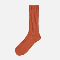 Decka Cased Heavyweight Plain Socks - Orange