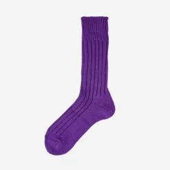 Decka Cased Heavyweight Plain Socks - Purple