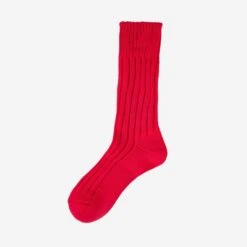 Decka Cased Heavyweight Plain Socks - Red