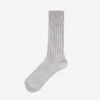Decka Cased Heavyweight Plain Socks - Silver -Denim Clothing-Iron Heart International DEC CAS SIL