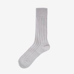 Decka Cased Heavyweight Plain Socks - Silver