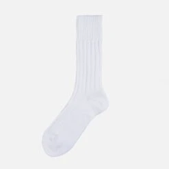 Decka Cased Heavyweight Plain Socks - White