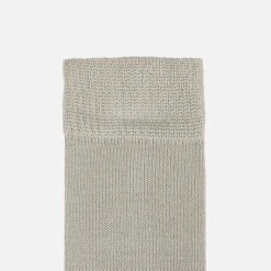 Decka Plain Mercerized Socks - Beige