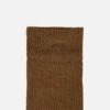 Decka Plain Mercerized Socks - Camel