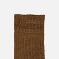 Decka Plain Mercerized Socks - Camel