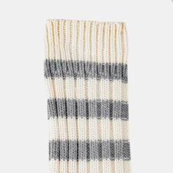 Decka Heavyweight Socks / Stripes - Ivory X Grey
