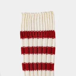 Decka Heavyweight Socks / Stripes - Ivory X Red