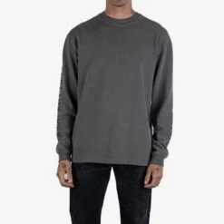 GOOD ART HLYWD Heavyweight Long Sleeve Crew Neck T-Shirt - Vintage Black