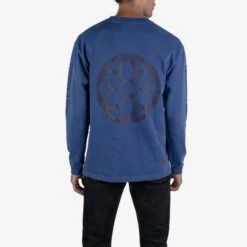 GOOD ART HLYWD Heavyweight Long Sleeve Crew Neck T-Shirt - Cobalt Blue -Denim Clothing-Iron Heart International GA LS COB 2