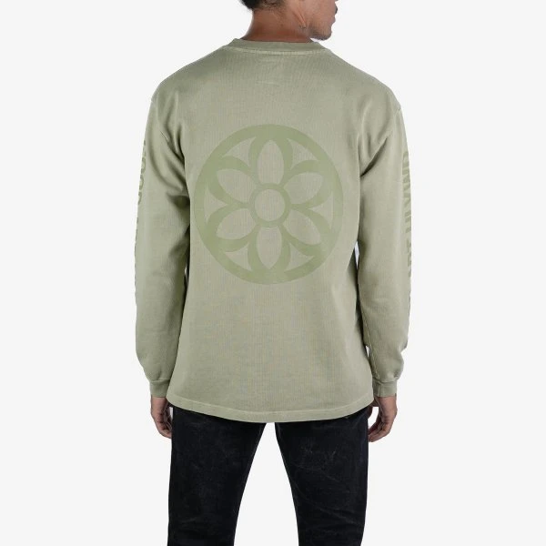 GOOD ART HLYWD Heavyweight Long Sleeve Crew Neck T-Shirt - Sage Green 5 GOOD ART HLYWD Heavyweight Long Sleeve Crew Neck T-Shirt - Sage Green - Image 3