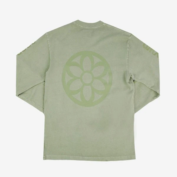 GOOD ART HLYWD Heavyweight Long Sleeve Crew Neck T-Shirt - Sage Green 6 GOOD ART HLYWD Heavyweight Long Sleeve Crew Neck T-Shirt - Sage Green - Image 4