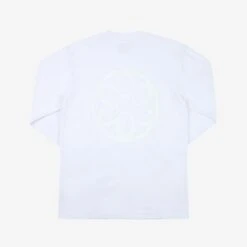 GOOD ART HLYWD Heavyweight Long Sleeve Crew Neck T-Shirt - Optic White -Denim Clothing-Iron Heart International GA LS WHT 3