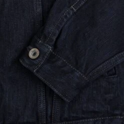 16oz Slubby Selvedge Denim Type III Jacket - Indigo Overdyed Black 27 16oz Slubby Selvedge Denim Type III Jacket - Indigo Overdyed Black -Denim Clothing-Iron Heart International IH 526J SLBod 10