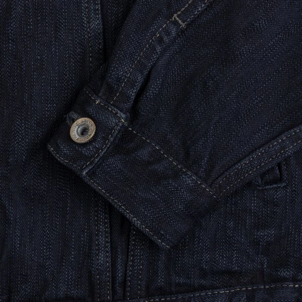 16oz Slubby Selvedge Denim Type III Jacket - Indigo Overdyed Black 13 16oz Slubby Selvedge Denim Type III Jacket - Indigo Overdyed Black - Image 11
