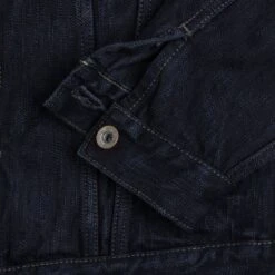 16oz Slubby Selvedge Denim Type III Jacket - Indigo Overdyed Black 28 16oz Slubby Selvedge Denim Type III Jacket - Indigo Overdyed Black -Denim Clothing-Iron Heart International IH 526J SLBod 11