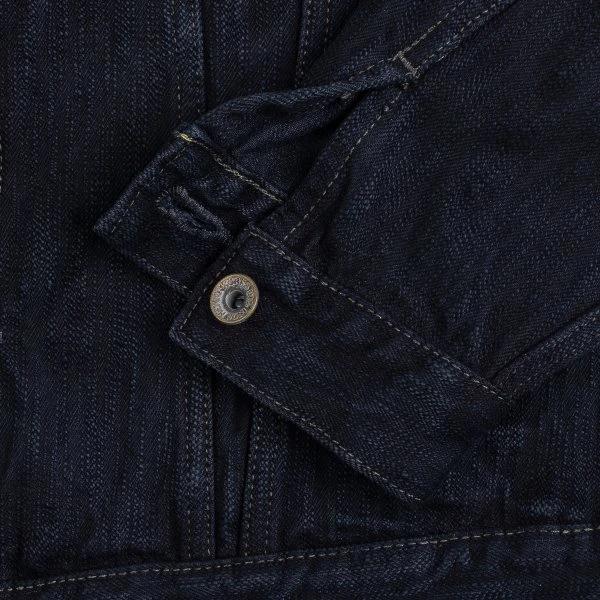 16oz Slubby Selvedge Denim Type III Jacket - Indigo Overdyed Black 14 16oz Slubby Selvedge Denim Type III Jacket - Indigo Overdyed Black - Image 12