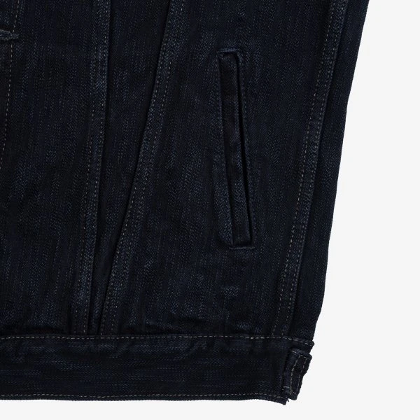 16oz Slubby Selvedge Denim Type III Jacket - Indigo Overdyed Black 15 16oz Slubby Selvedge Denim Type III Jacket - Indigo Overdyed Black - Image 13