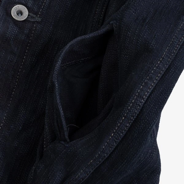 16oz Slubby Selvedge Denim Type III Jacket - Indigo Overdyed Black 16 16oz Slubby Selvedge Denim Type III Jacket - Indigo Overdyed Black - Image 14