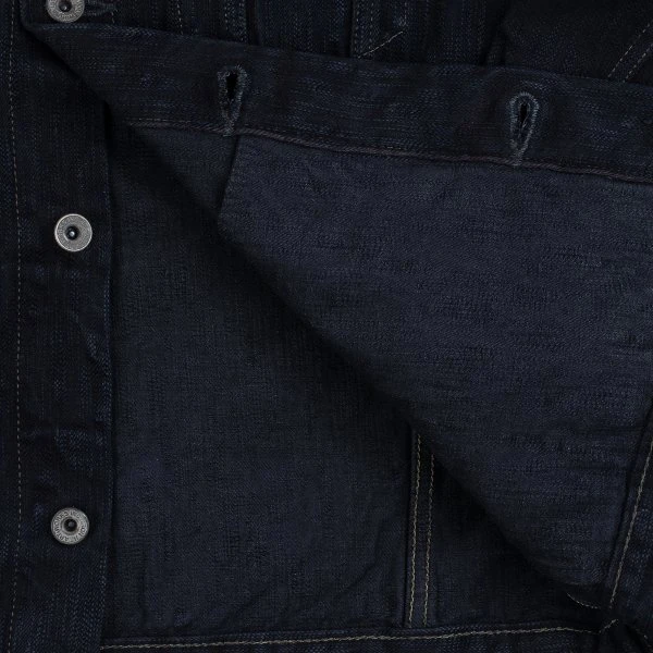 16oz Slubby Selvedge Denim Type III Jacket - Indigo Overdyed Black 17 16oz Slubby Selvedge Denim Type III Jacket - Indigo Overdyed Black - Image 15
