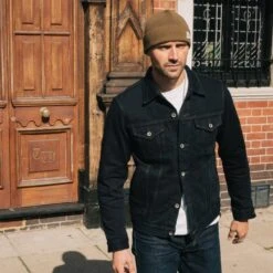 16oz Slubby Selvedge Denim Type III Jacket - Indigo Overdyed Black 19 16oz Slubby Selvedge Denim Type III Jacket - Indigo Overdyed Black -Denim Clothing-Iron Heart International IH 526J SLBod 2