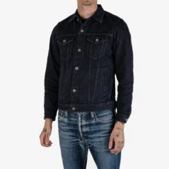 16oz Slubby Selvedge Denim Type III Jacket - Indigo Overdyed Black
