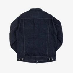 16oz Slubby Selvedge Denim Type III Jacket - Indigo Overdyed Black 20 16oz Slubby Selvedge Denim Type III Jacket - Indigo Overdyed Black -Denim Clothing-Iron Heart International IH 526J SLBod 3