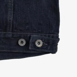 16oz Slubby Selvedge Denim Type III Jacket - Indigo Overdyed Black 21 16oz Slubby Selvedge Denim Type III Jacket - Indigo Overdyed Black -Denim Clothing-Iron Heart International IH 526J SLBod 4