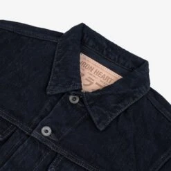 16oz Slubby Selvedge Denim Type III Jacket - Indigo Overdyed Black 22 16oz Slubby Selvedge Denim Type III Jacket - Indigo Overdyed Black -Denim Clothing-Iron Heart International IH 526J SLBod 5