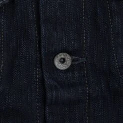 16oz Slubby Selvedge Denim Type III Jacket - Indigo Overdyed Black 26 16oz Slubby Selvedge Denim Type III Jacket - Indigo Overdyed Black -Denim Clothing-Iron Heart International IH 526J SLBod 9