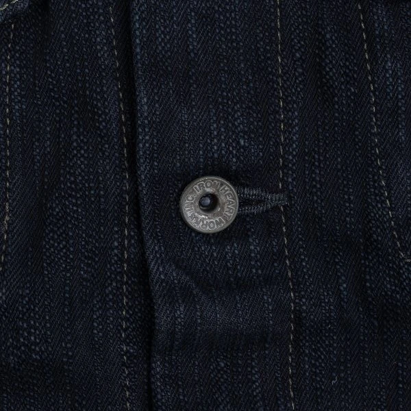 16oz Slubby Selvedge Denim Type III Jacket - Indigo Overdyed Black 12 16oz Slubby Selvedge Denim Type III Jacket - Indigo Overdyed Black - Image 10