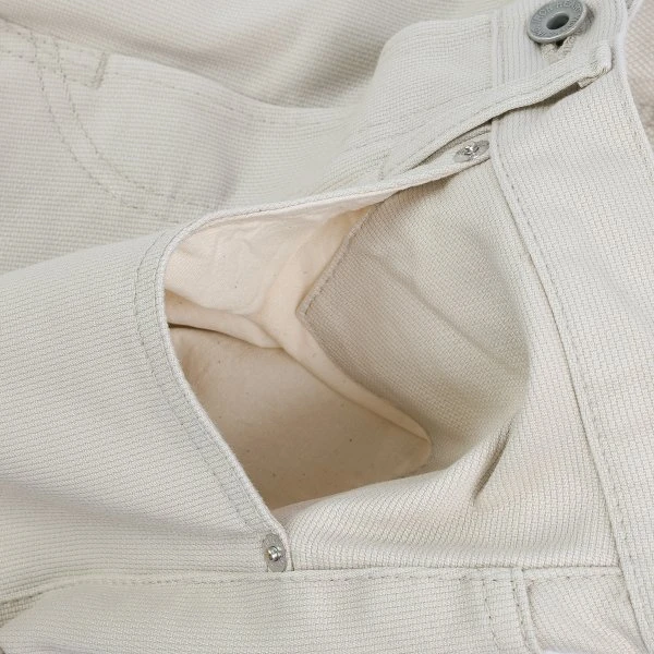 14oz Cotton Piqué Super Slim Cut Jeans - Ecru 14 14oz Cotton Piqué Super Slim Cut Jeans - Ecru - Image 12