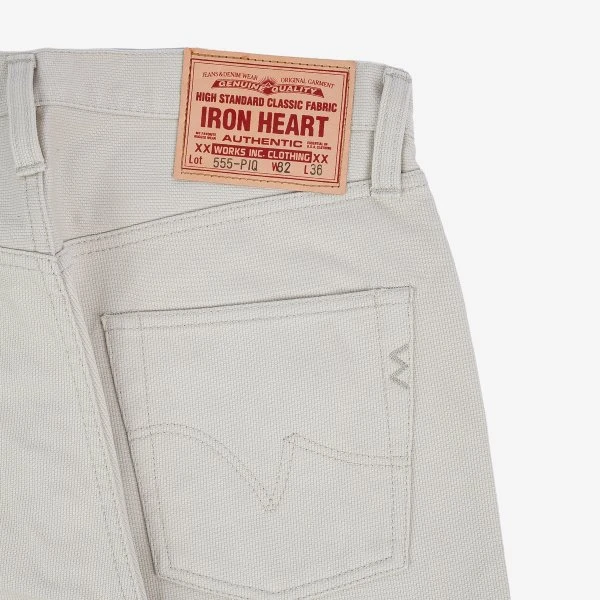 14oz Cotton Piqué Super Slim Cut Jeans - Ecru 7 14oz Cotton Piqué Super Slim Cut Jeans - Ecru - Image 5