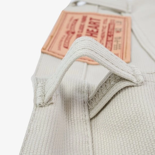 14oz Cotton Piqué Super Slim Cut Jeans - Ecru 10 14oz Cotton Piqué Super Slim Cut Jeans - Ecru - Image 8