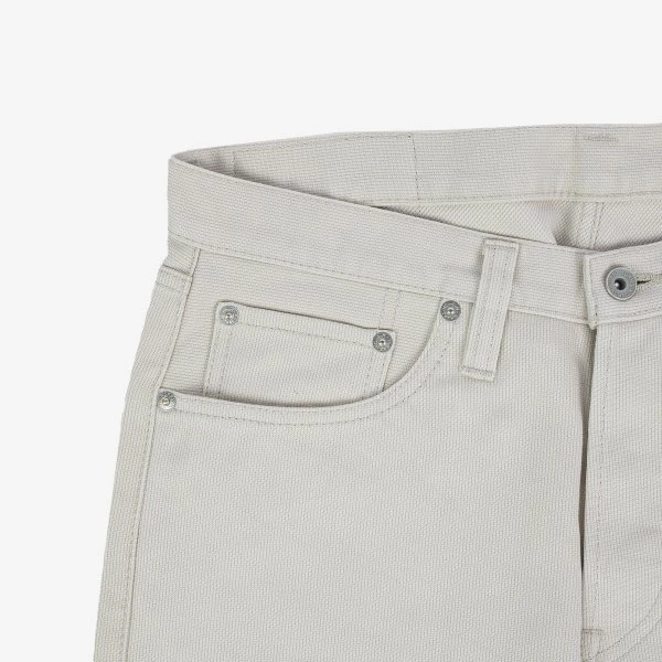 14oz Cotton Piqué Super Slim Cut Jeans - Ecru 11 14oz Cotton Piqué Super Slim Cut Jeans - Ecru - Image 9