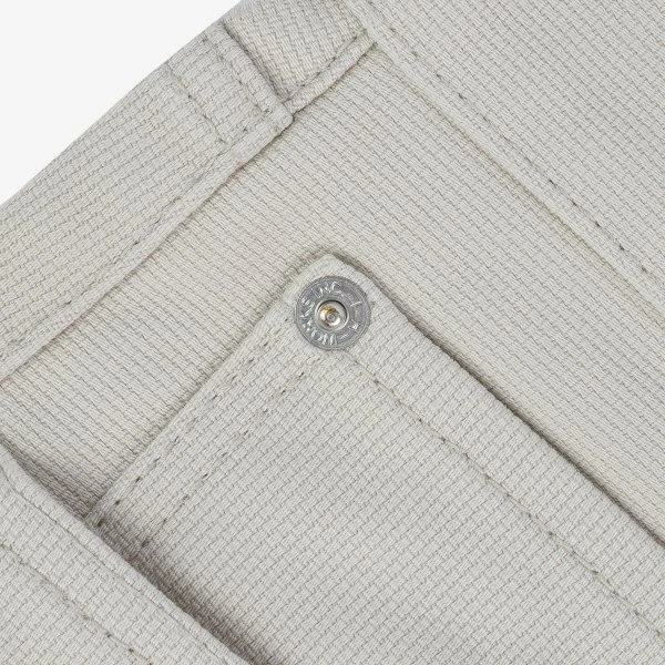 14oz Cotton Piqué Super Slim Cut Jeans - Ecru 12 14oz Cotton Piqué Super Slim Cut Jeans - Ecru - Image 10