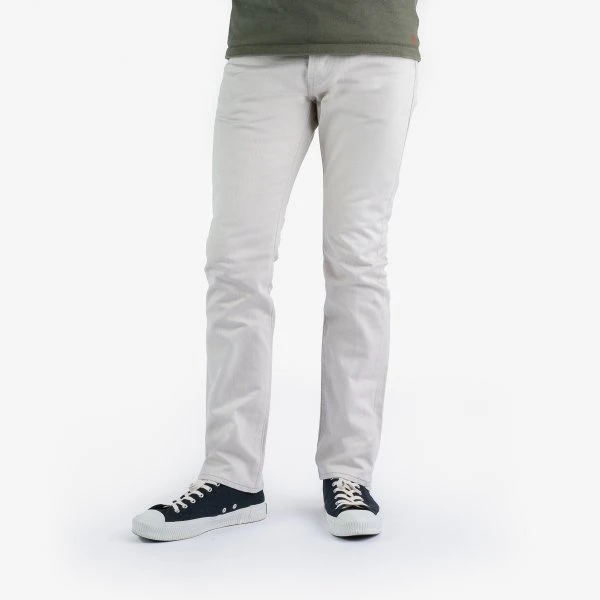 14oz Cotton Piqué Super Slim Cut Jeans - Ecru 3 14oz Cotton Piqué Super Slim Cut Jeans - Ecru
