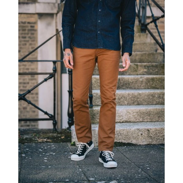 17oz Duck Super Slim Cut Jeans - Brown 5 17oz Duck Super Slim Cut Jeans - Brown - Image 3