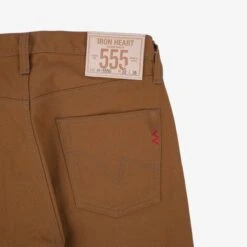 17oz Duck Super Slim Cut Jeans - Brown 18 17oz Duck Super Slim Cut Jeans - Brown -Denim Clothing-Iron Heart International IH 555D 4